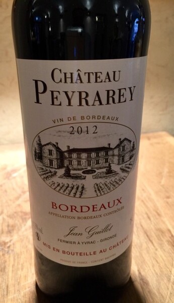 Chateau Peyrarey Bordeaux Rouge AC 2012